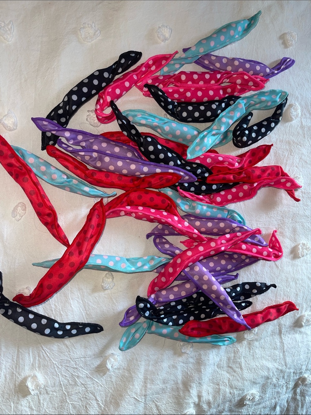 Polka Dot hair rollers - Assorted Colors